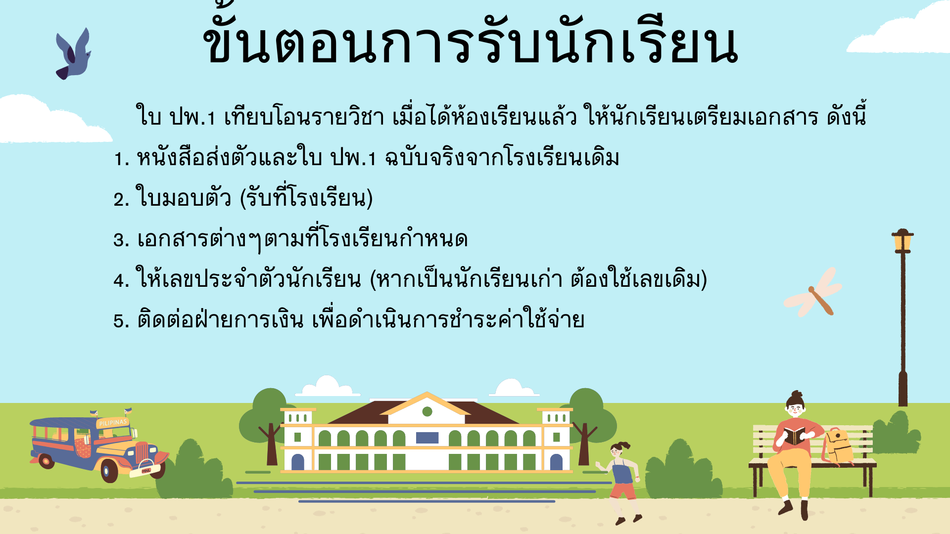 คู่มือการปฏิบัติงานรับนักเรียน 2